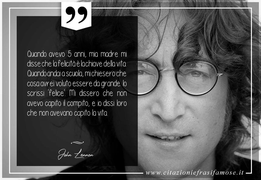 Una citazione di John Lennon by citazioniefrasifamose.it